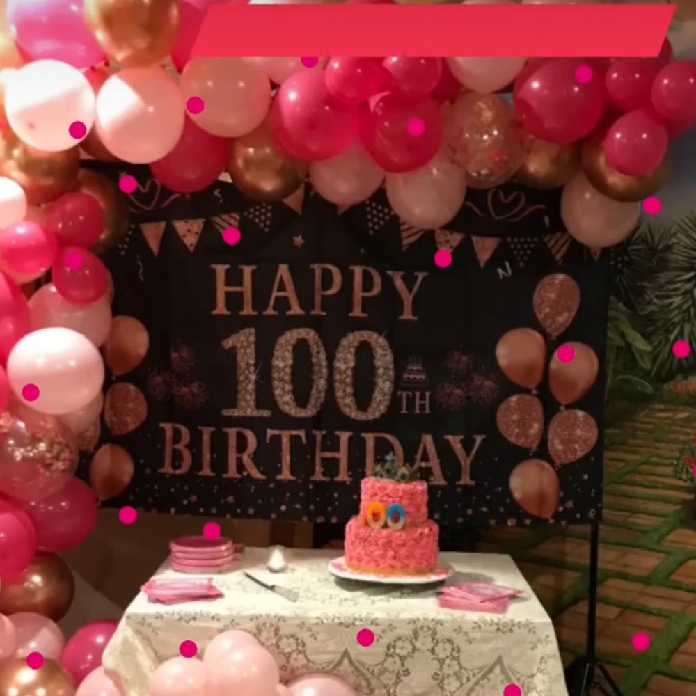 Banner. for 100th birthday. Exactly same but 100.